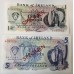 IRELAND 1979 . ONE 1 - ONE HUNDRED 100 POUNDS BANKNOTES . SPECIMEN
